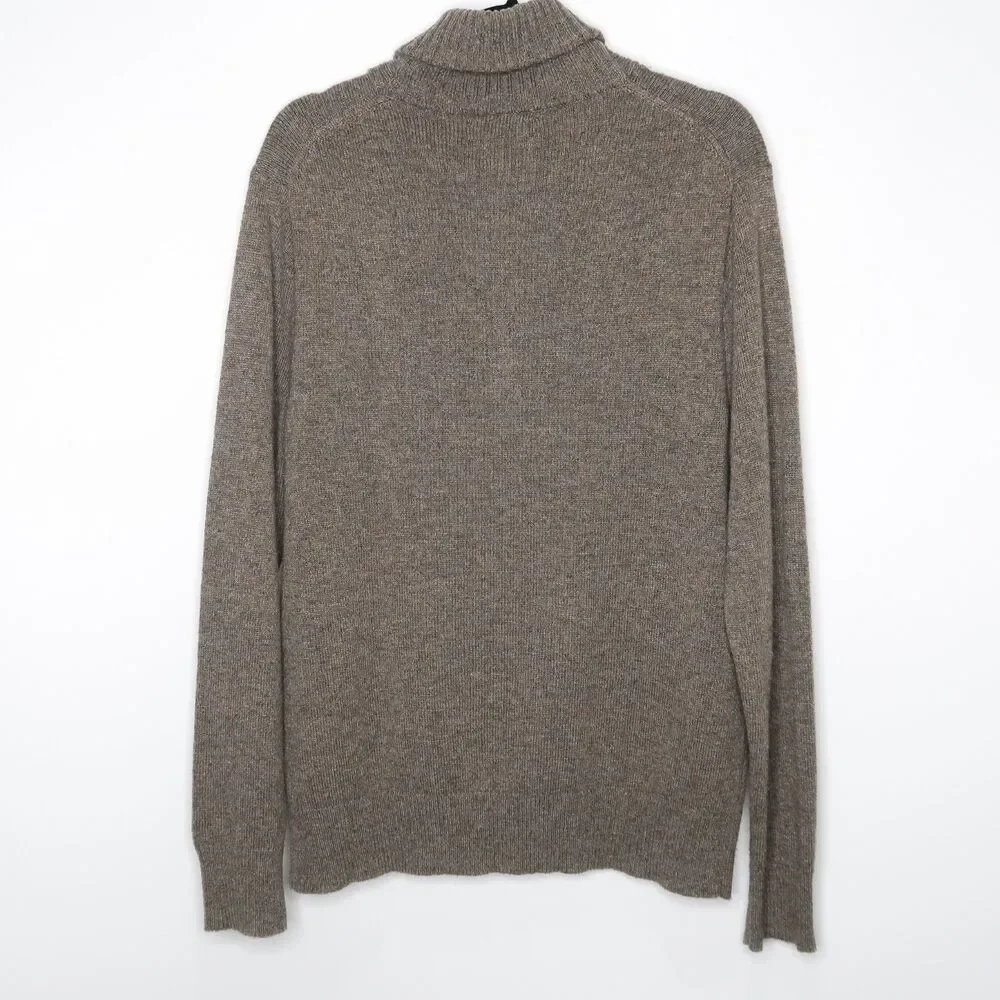 J.Crew Mercantile Mens Sweater Medium‎ Brown Lambs Wool Academia Preppy